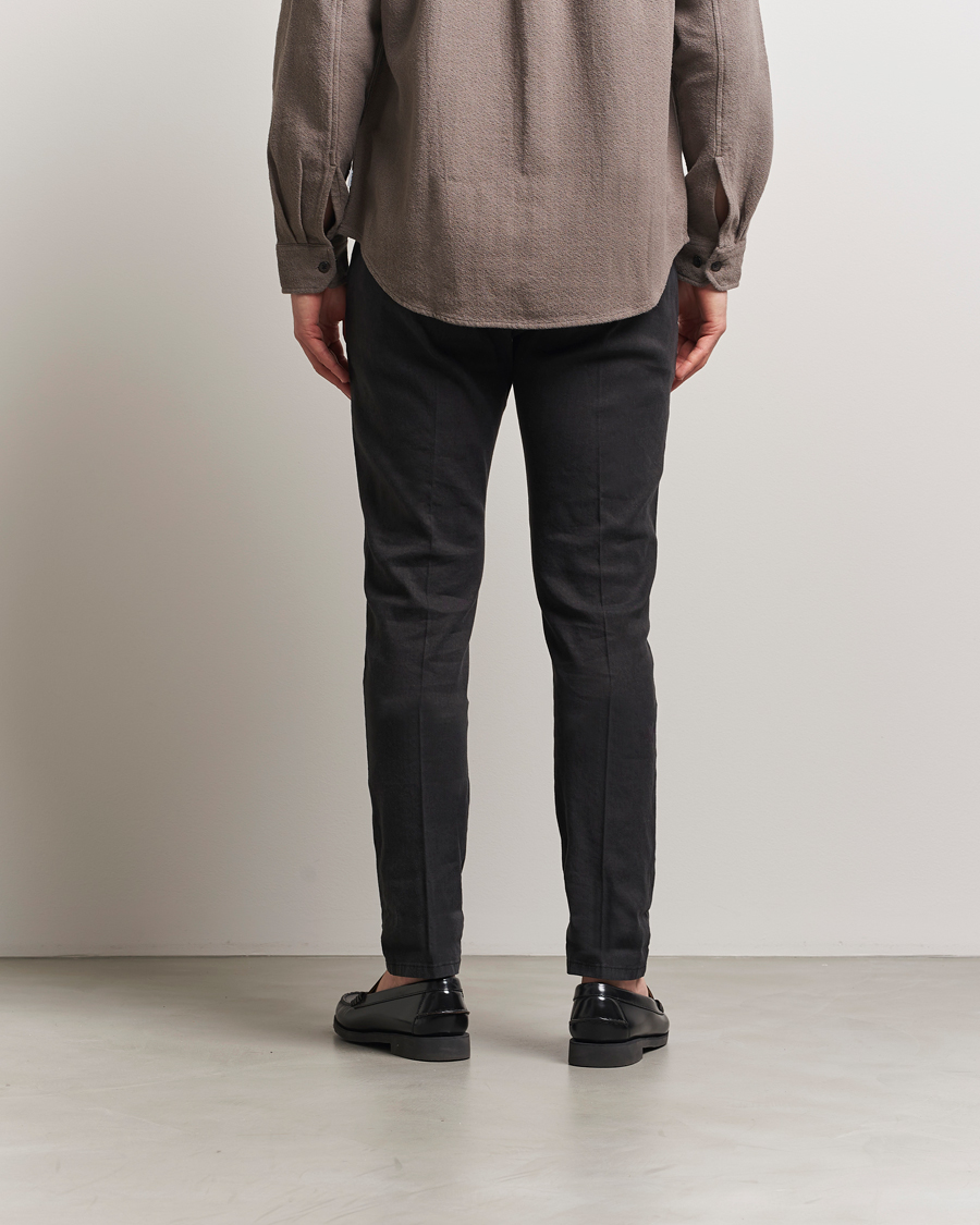 Herren | Hosen | Dondup | Gaubert Linen Stretch Chinos Black