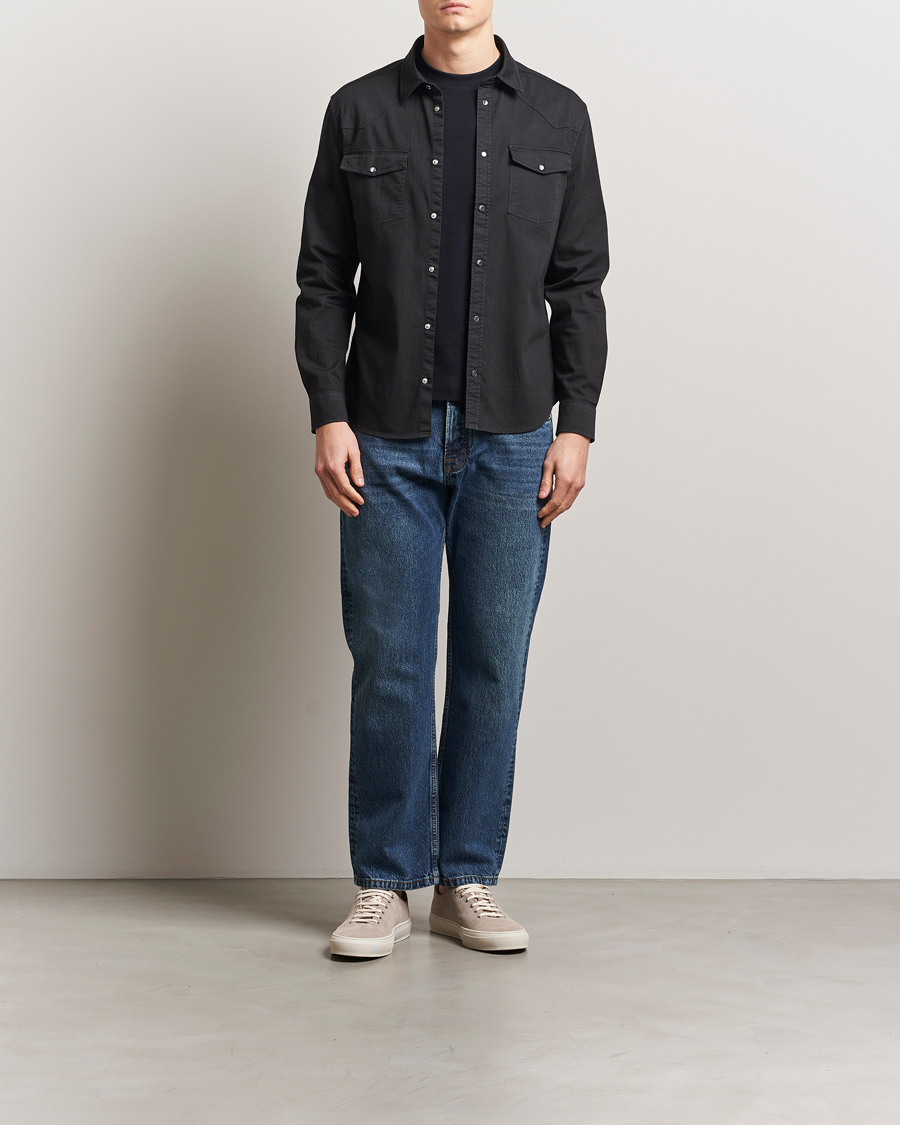 Herren | Hemden | Dondup | Slim Fit Pocket Denim Shirt Black