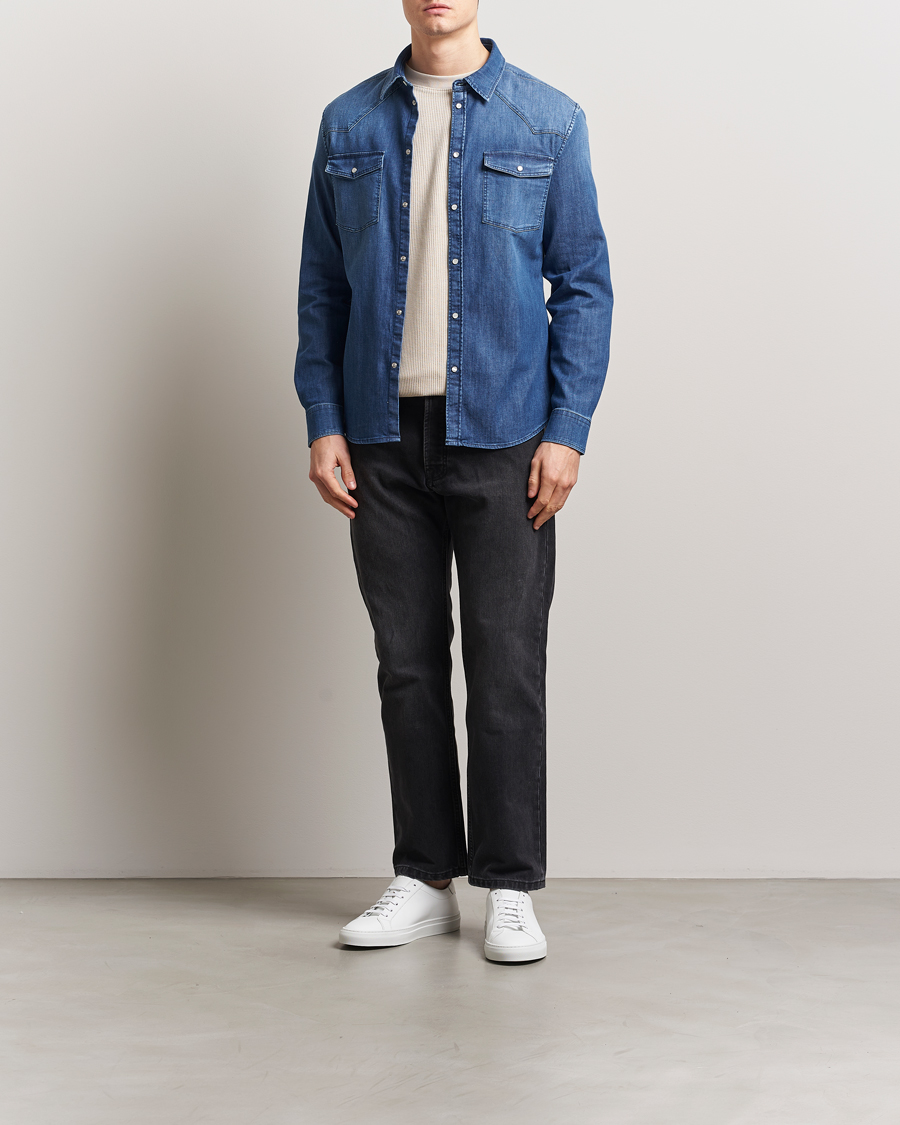 Herren | Hemden | Dondup | Slim Fit Pocket Denim Shirt Medium Blue