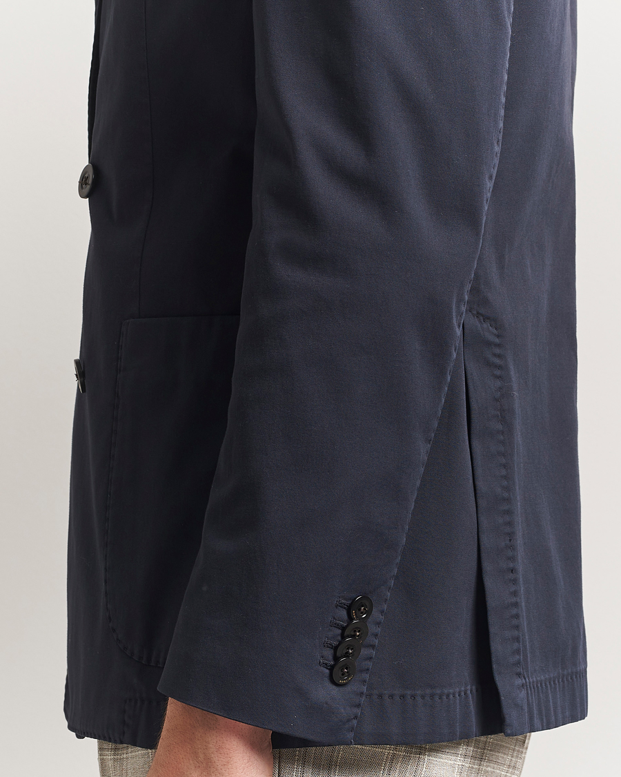 Herren | Sakkos | Boglioli | K Jacket Double Breasted Cotton Blazer Navy