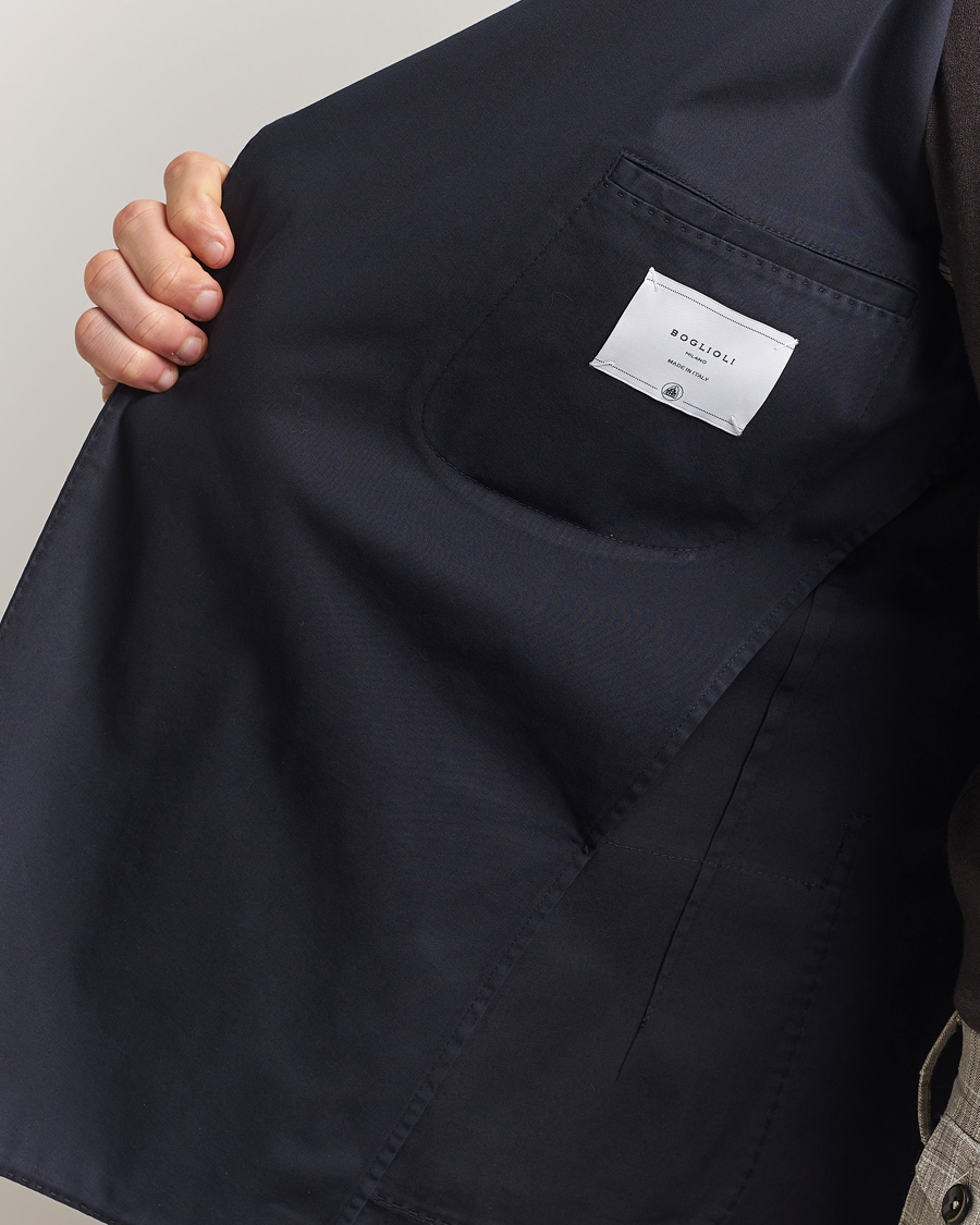 Herren | Sakkos | Boglioli | K Jacket Double Breasted Cotton Blazer Navy