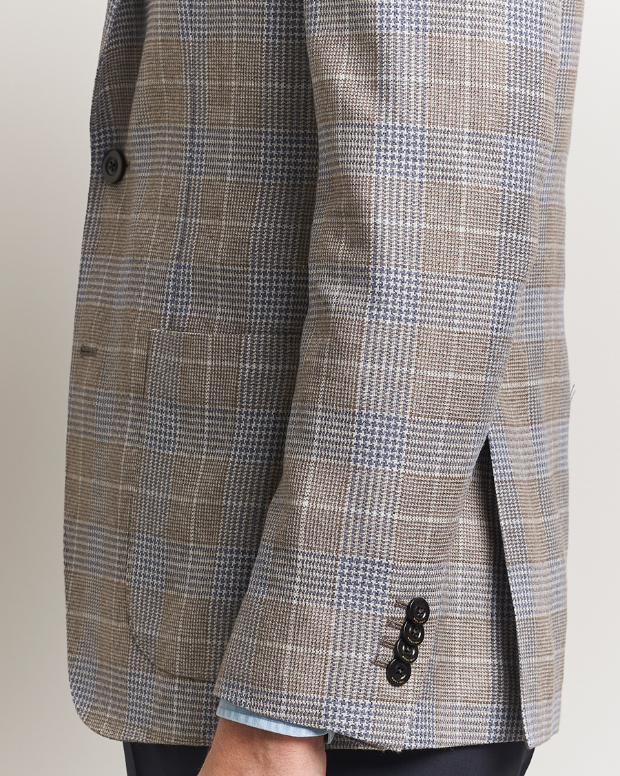 Herren | Sakkos | Boglioli | K Jacket Prince Of Wales Blazer Blue/Beige