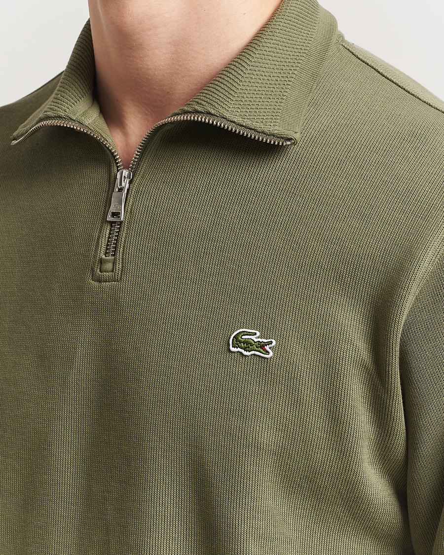 Herren | Pullover | Lacoste | Rib Interlock Half Zip Khaki