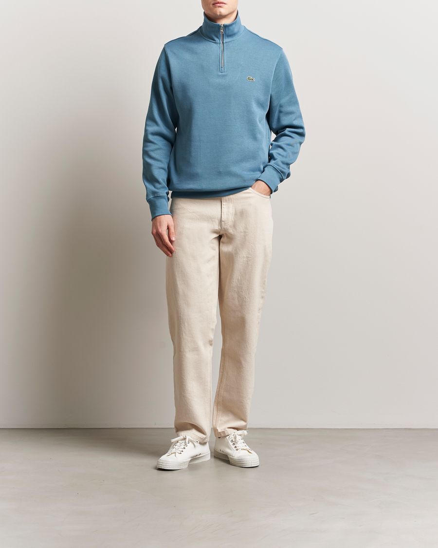 Herren | Pullover | Lacoste | Rib Interlock Half Zip Limestone