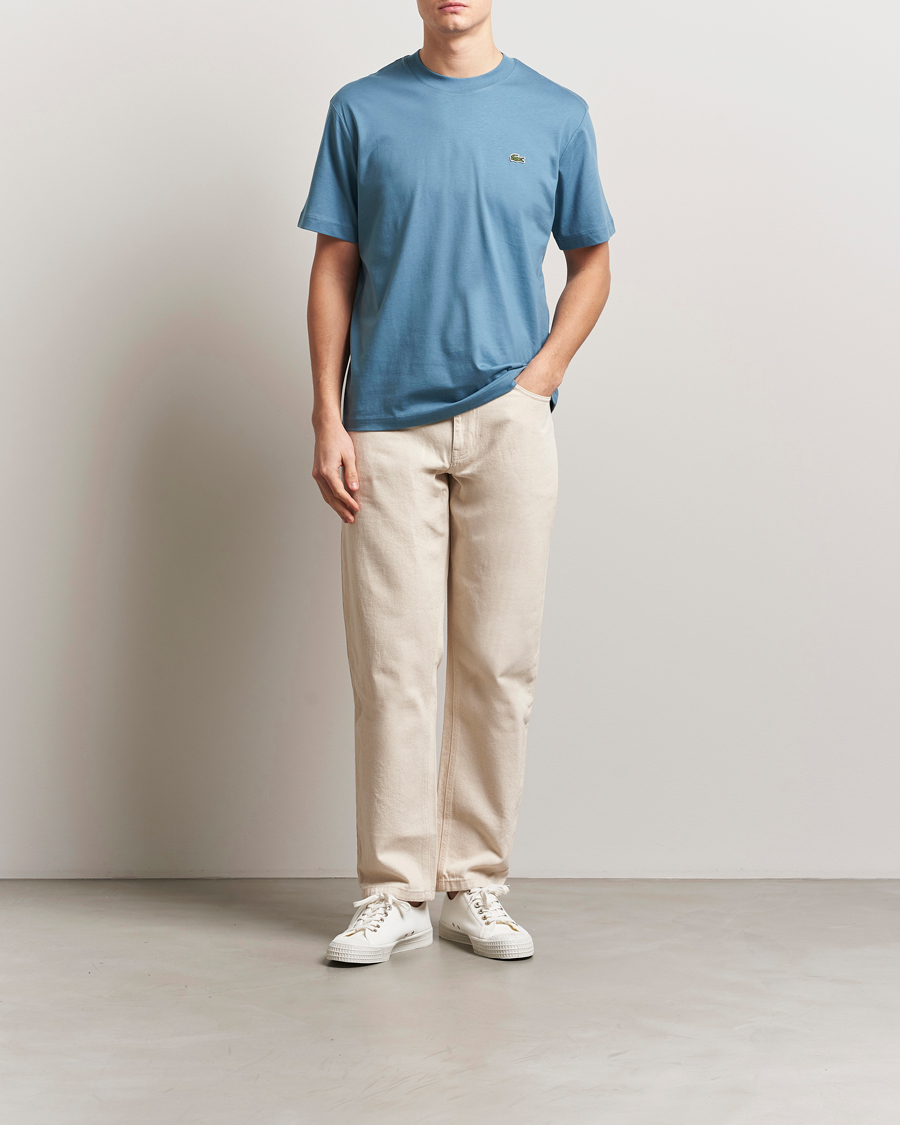 Herren | T-Shirts | Lacoste | Crew Neck T-Shirt Limestone