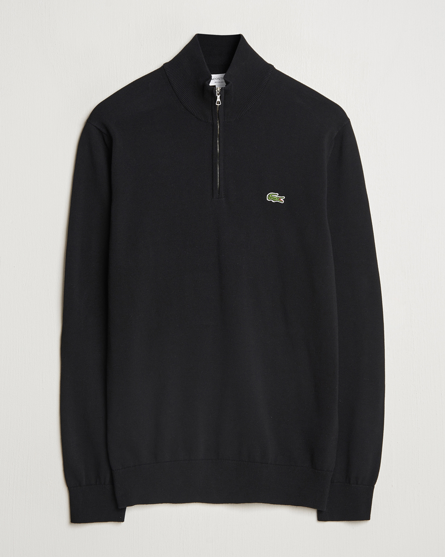 Herren | Pullover | Lacoste | Cotton Knitted Half Zip Black