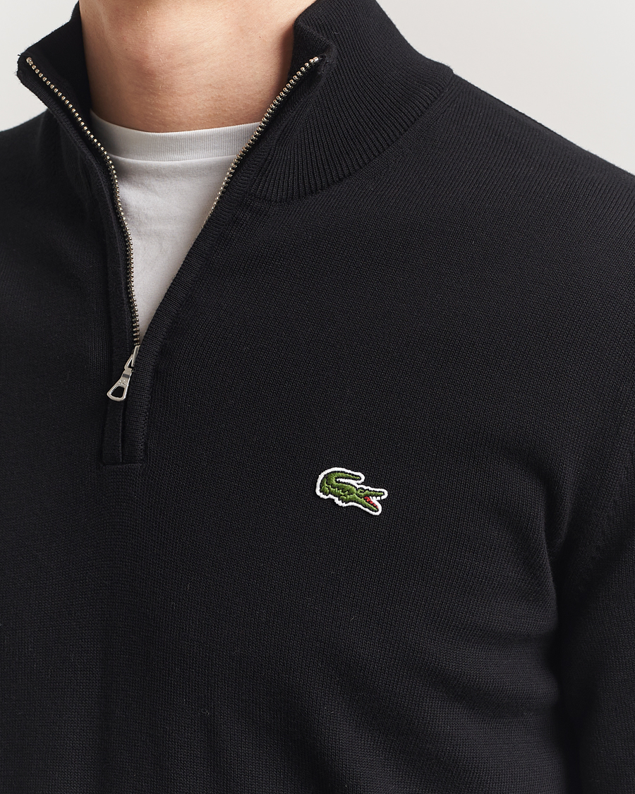 Herren | Pullover | Lacoste | Cotton Knitted Half Zip Black