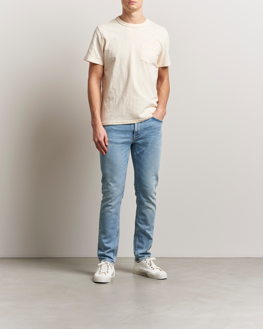 Herren | Jeans | Nudie Jeans | Lean Dean Jeans Blue Noise