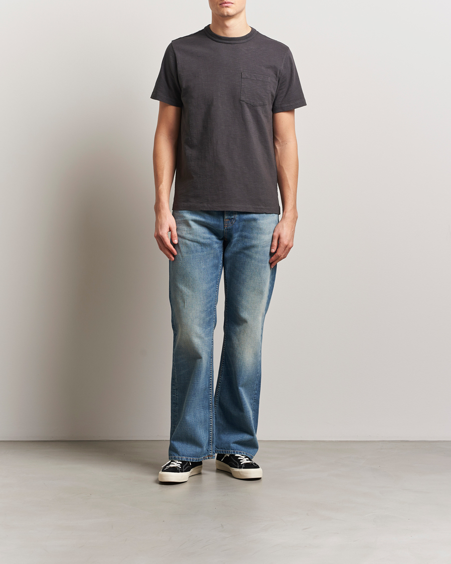 Herren | T-Shirts | Nudie Jeans | Roy Heavy Slub T-Shirt Antracite