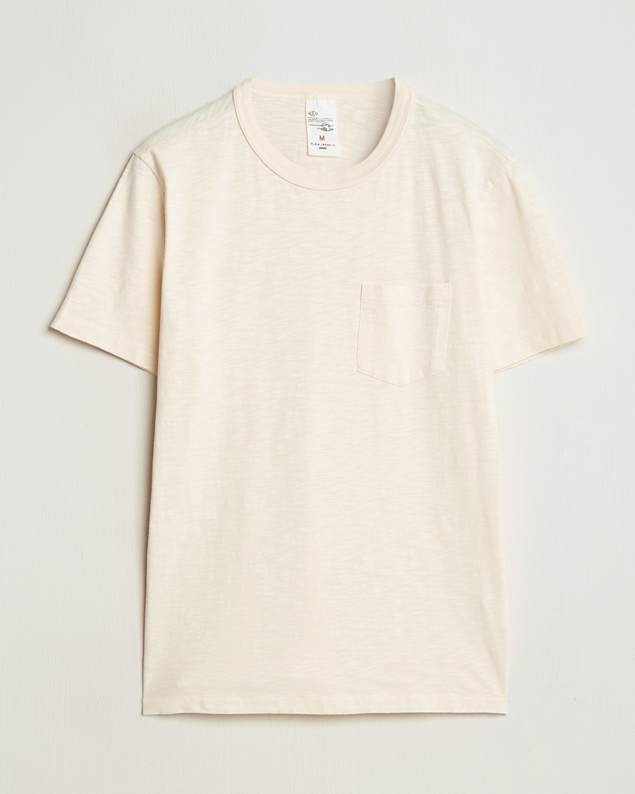 Herren | T-Shirts | Nudie Jeans | Roy Heavy Slub T-Shirt Ecru