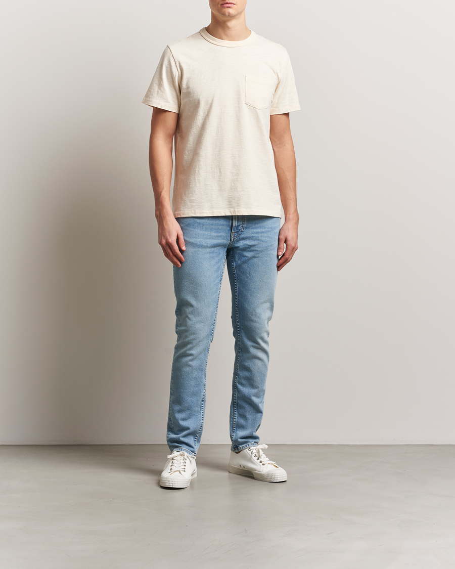 Herren | T-Shirts | Nudie Jeans | Roy Heavy Slub T-Shirt Ecru