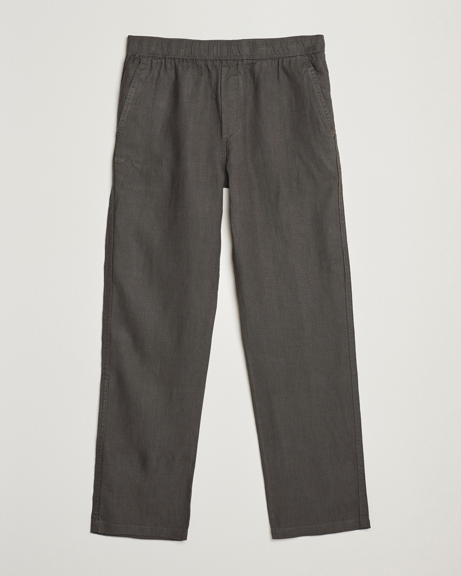 Herren | Hosen | Samsøe Samsøe | Jabari Linen Drawstring Trousers Beluga Grey