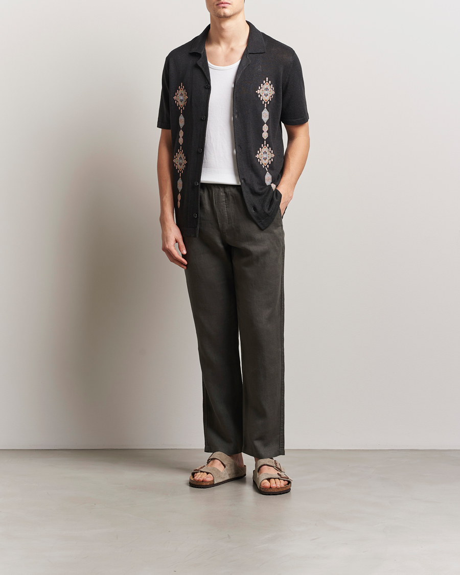 Herren | Hosen | Samsøe Samsøe | Jabari Linen Drawstring Trousers Beluga Grey