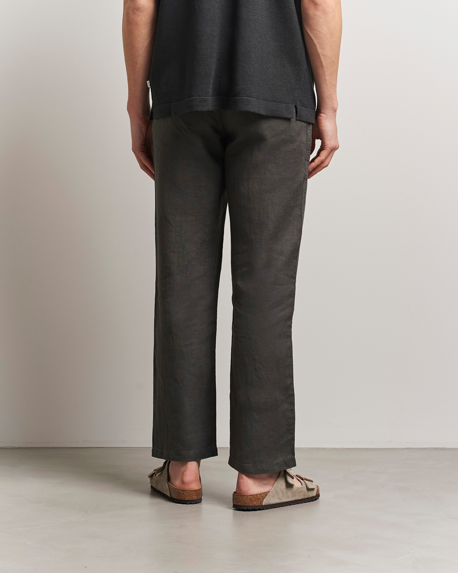 Herren | Hosen | Samsøe Samsøe | Jabari Linen Drawstring Trousers Beluga Grey