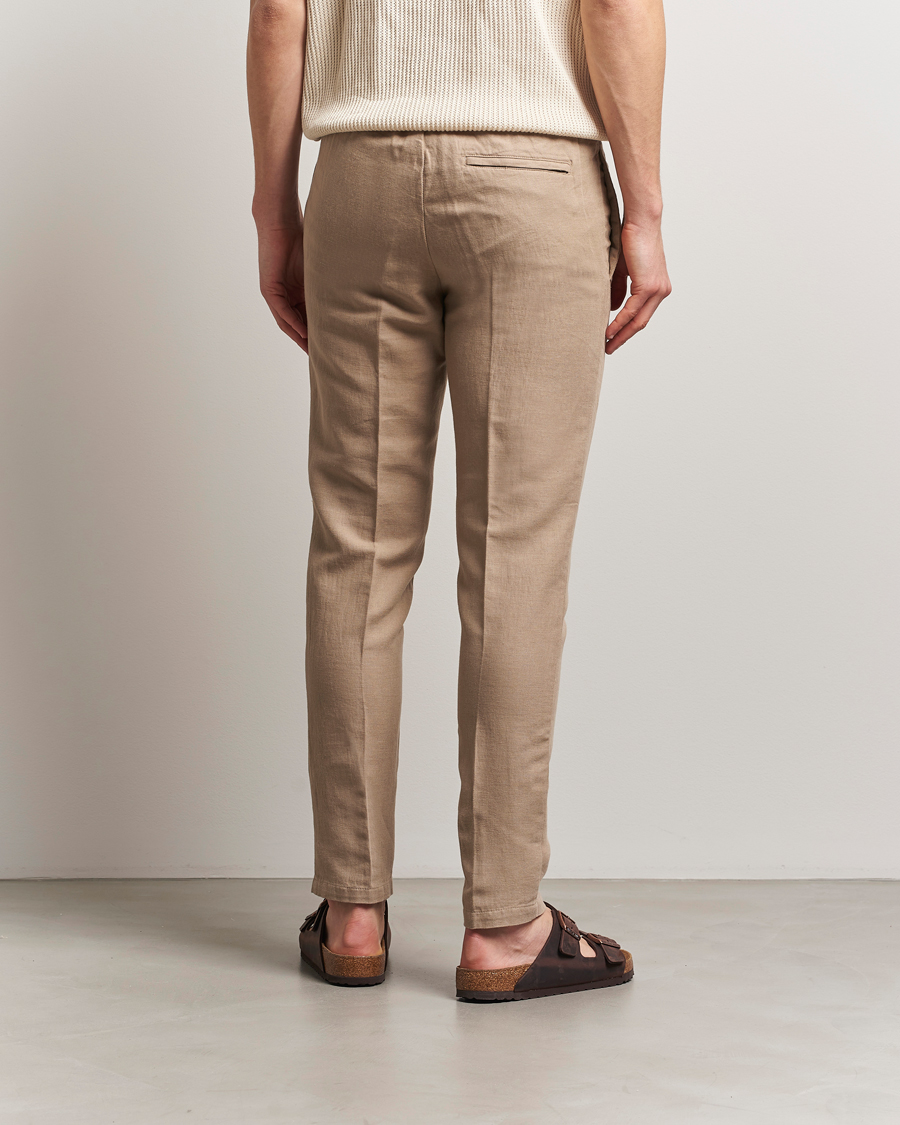 Herren | Hosen | Samsøe Samsøe | Smithy Linen/Cotton Drawstring Trousers Greige