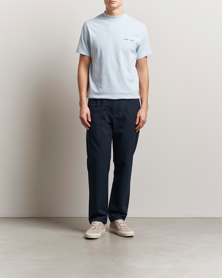 Herren | Hosen | Samsøe Samsøe | Bertil Cotton/Linen Drawstring Trousers Salute Navy