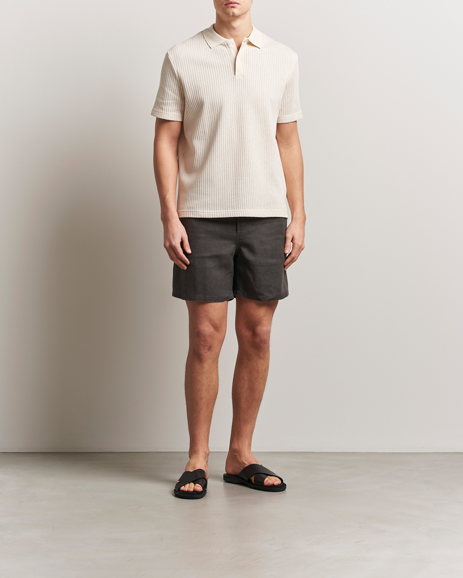 Herren | Poloshirts | Samsøe Samsøe | Jase Structured Knitted Polo Clear Cream