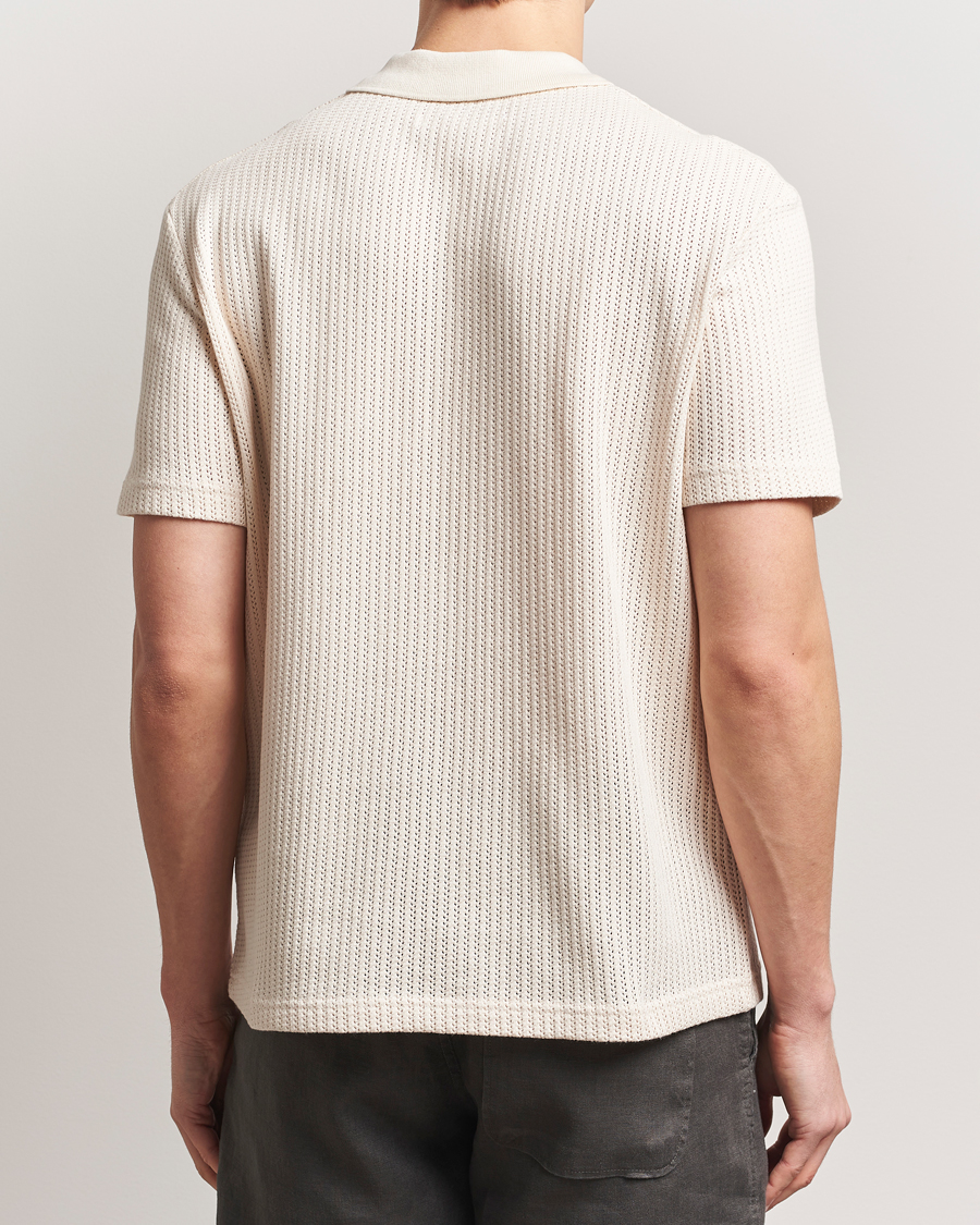 Herren | Poloshirts | Samsøe Samsøe | Jase Structured Knitted Polo Clear Cream