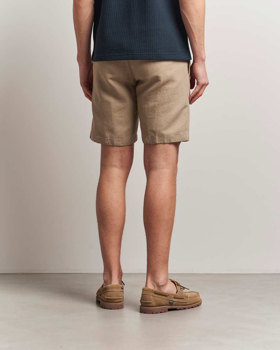 Herren | Shorts | Samsøe Samsøe | Smith Cotton/Linen Drawstring Shorts Greige
