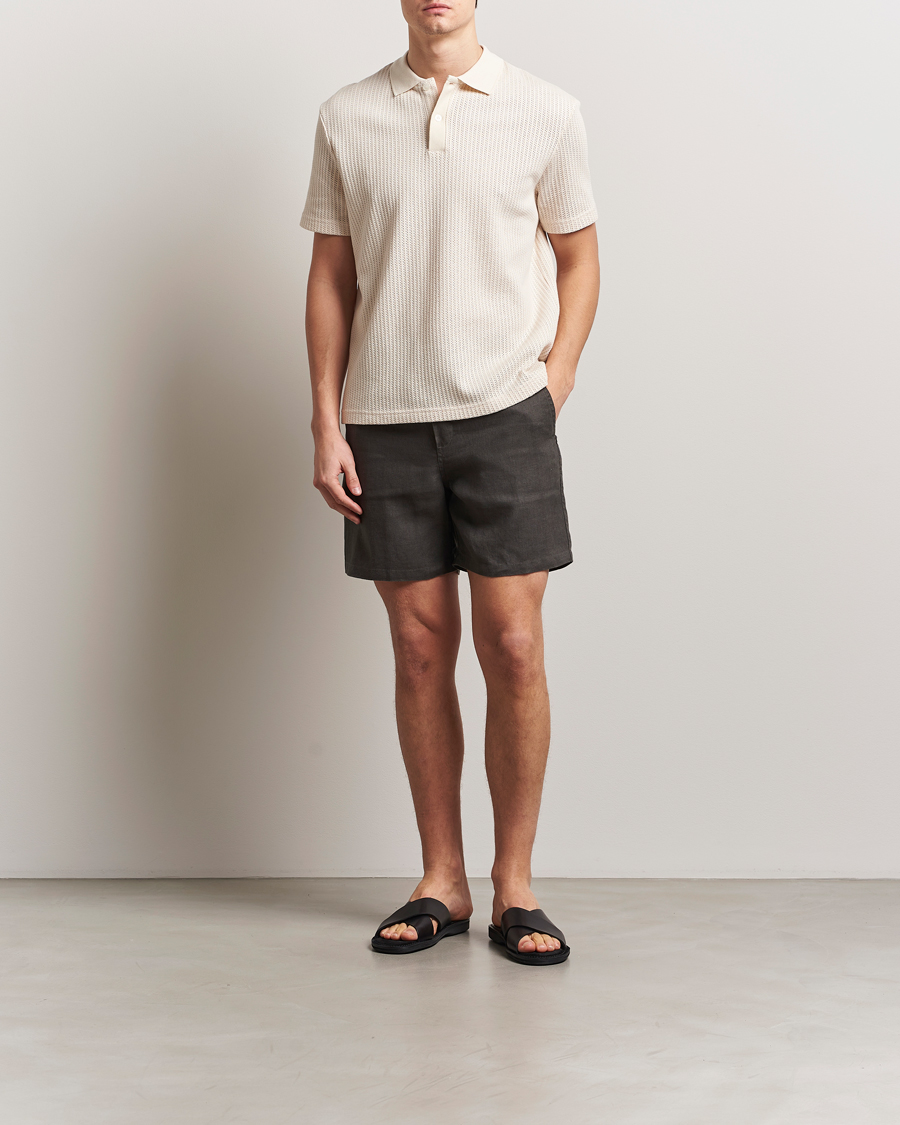 Herren | Shorts | Samsøe Samsøe | Jabari Linen Drawstring Shorts Beluga Grey