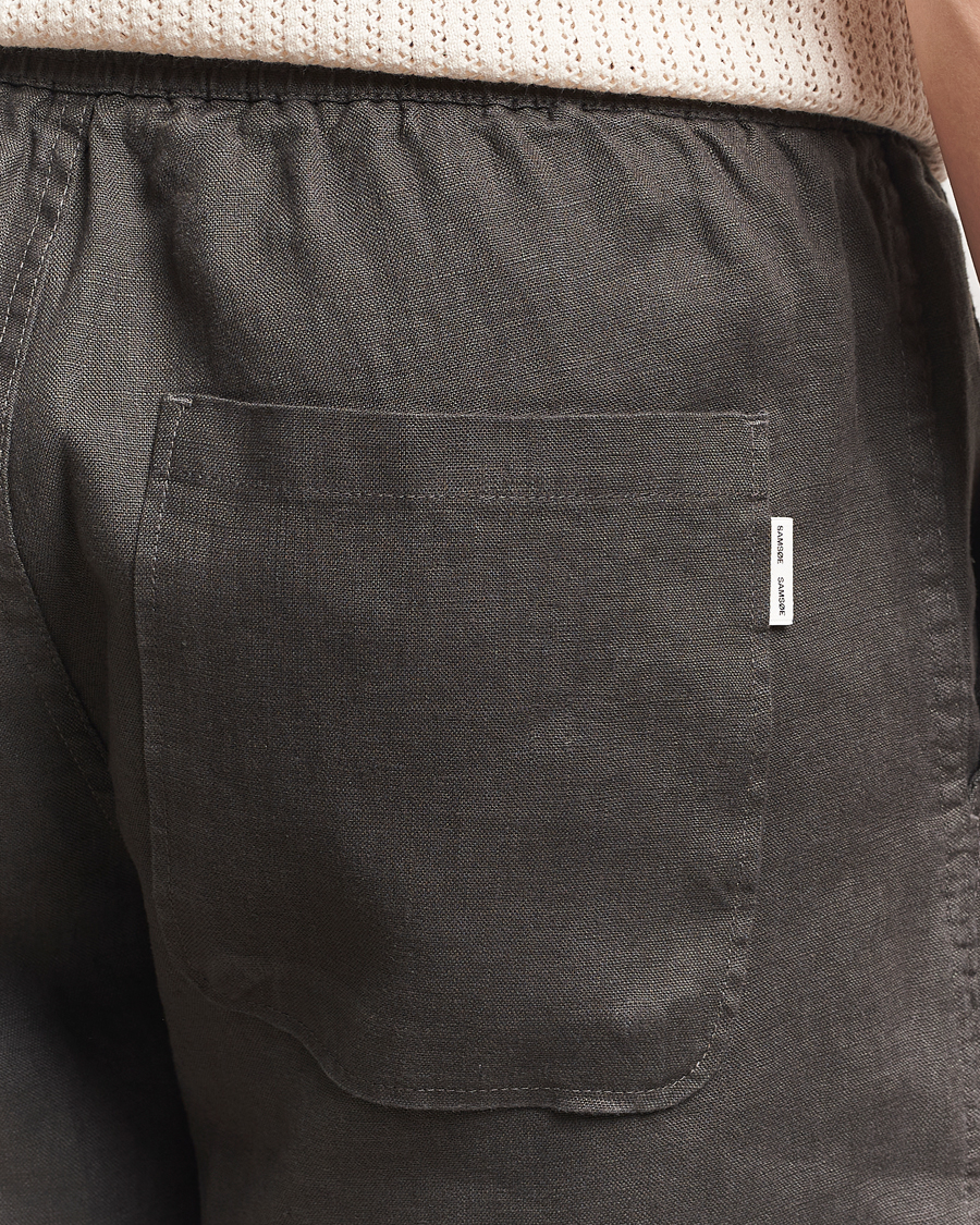 Herren | Shorts | Samsøe Samsøe | Jabari Linen Drawstring Shorts Beluga Grey