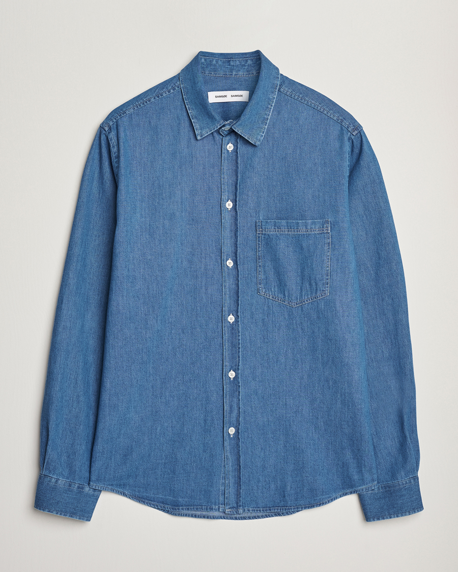Herren | Hemden | Samsøe Samsøe | Ryan Chambray Shirt Light Blue
