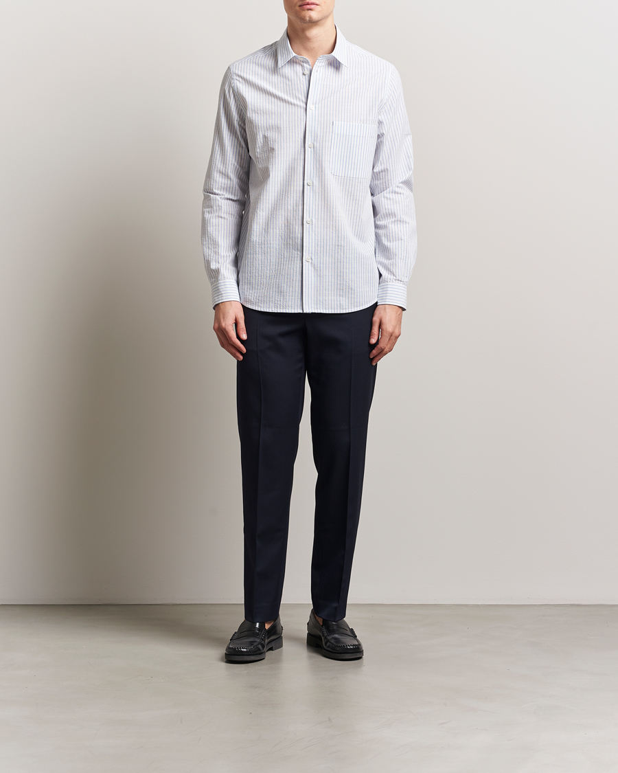 Herren | Hemden | Samsøe Samsøe | Ryan Cotton Striped Shirt Blue/White