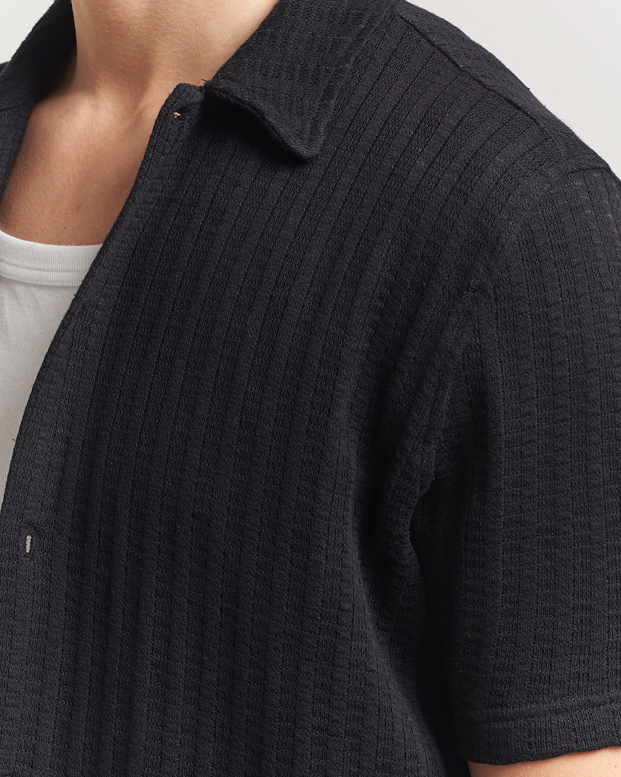 Herren | Hemden | Samsøe Samsøe | Kvistbro Structured Short Sleeve Shirt Black