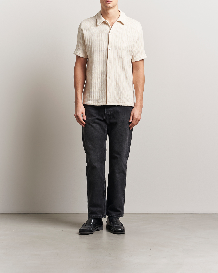 Herren | Hemden | Samsøe Samsøe | Kvistbro Structured Short Sleeve Shirt Clear Cream