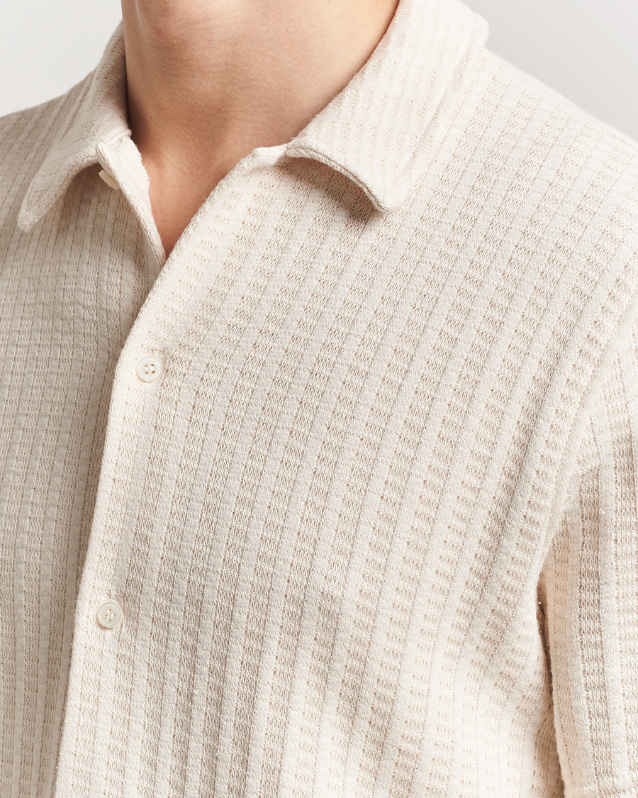 Herren | Hemden | Samsøe Samsøe | Kvistbro Structured Short Sleeve Shirt Clear Cream