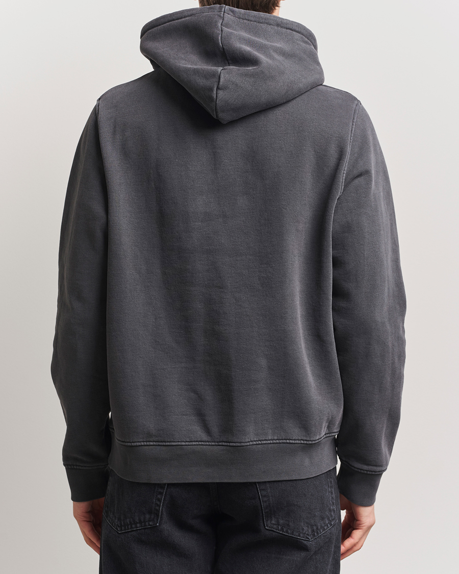 Herren | Pullover | Samsøe Samsøe | Marcus Center Logo Hoodie Washed Black