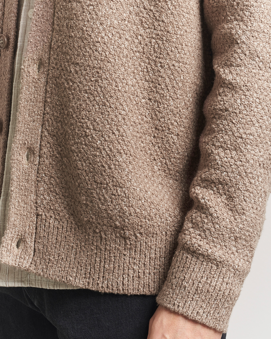 Herren | Pullover | Samsøe Samsøe | Ezra Heavy Knitted Cardigan Greige Melange