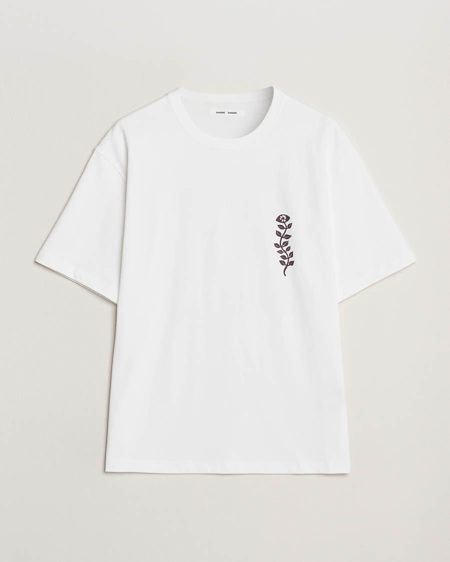 Herren | T-Shirts | Samsøe Samsøe | Time Printed Crew Neck T-Shirt White