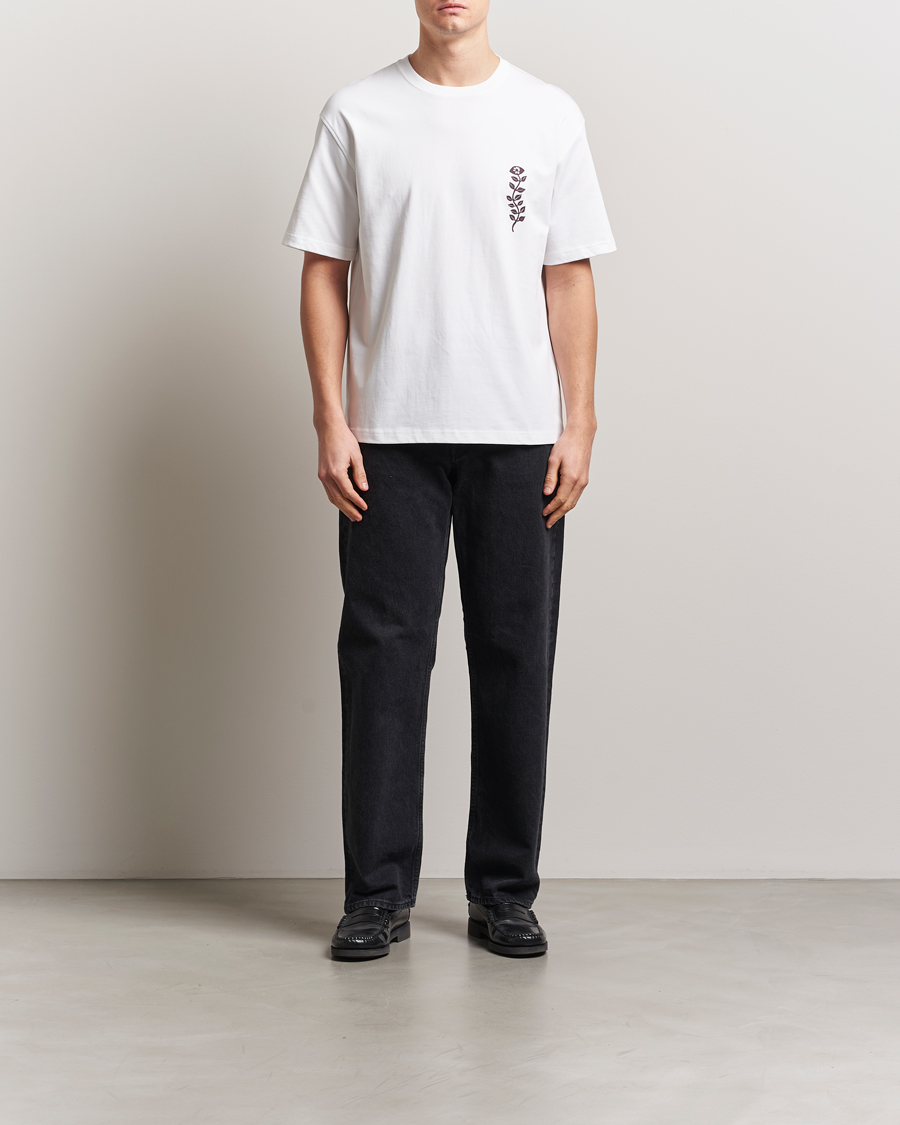 Herren | T-Shirts | Samsøe Samsøe | Time Printed Crew Neck T-Shirt White