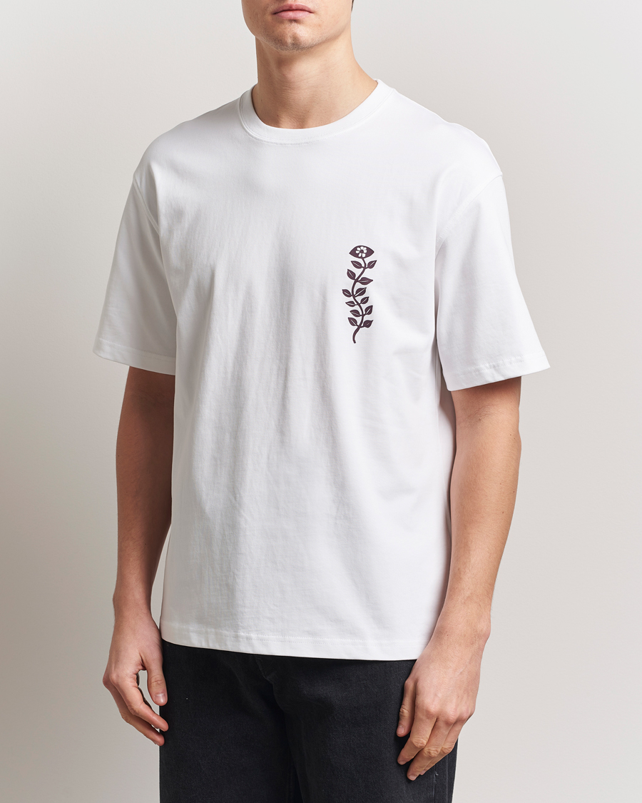 Herren | T-Shirts | Samsøe Samsøe | Time Printed Crew Neck T-Shirt White