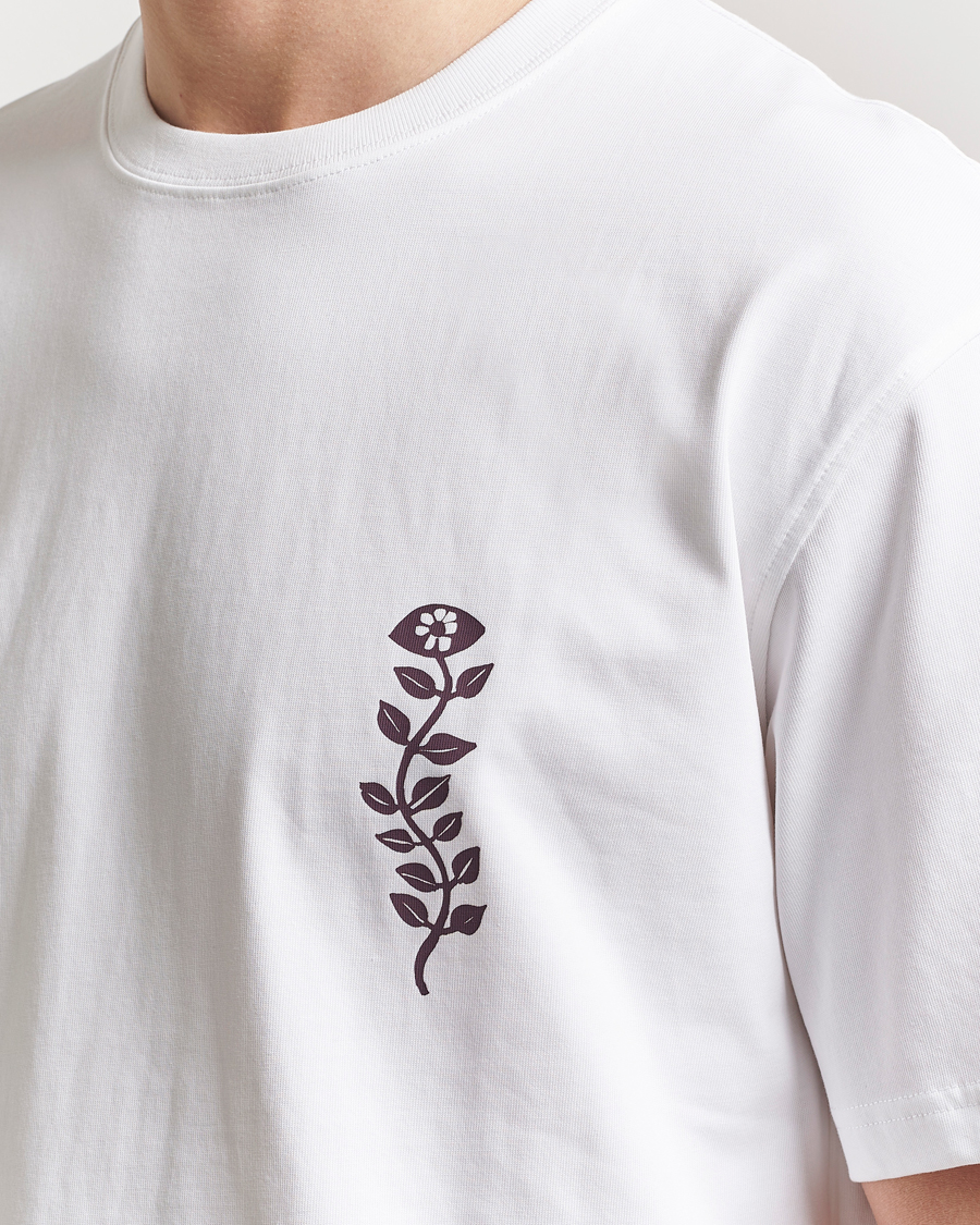 Herren | T-Shirts | Samsøe Samsøe | Time Printed Crew Neck T-Shirt White