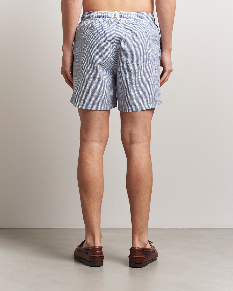 Herren | Badehosen | GANT | Seersucker Swimshorts Rich Blue