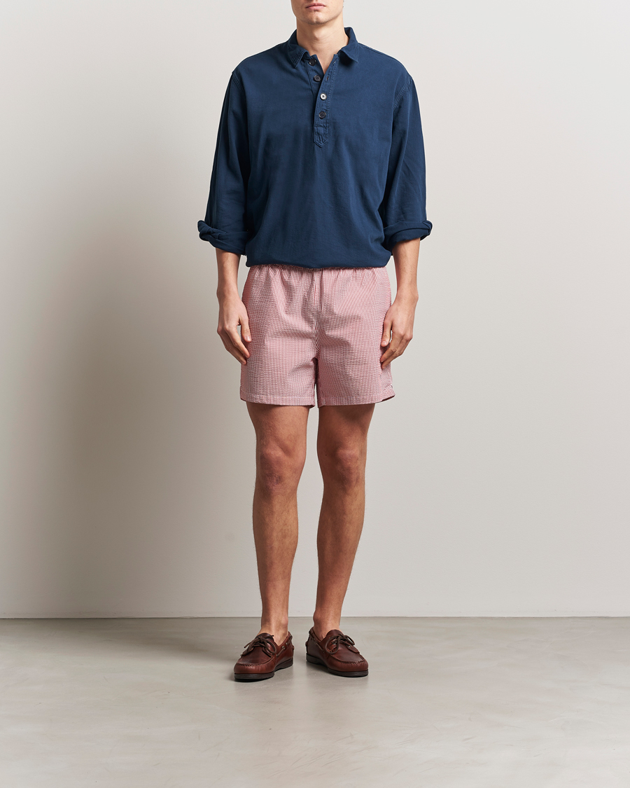 Herren | Badehosen | GANT | Seersucker Swimshorts Ruby Red