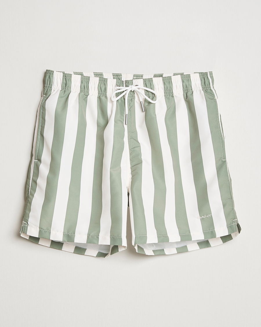 Herren | Badehosen | GANT | Blockstriped Swimshorts Kalamata Green