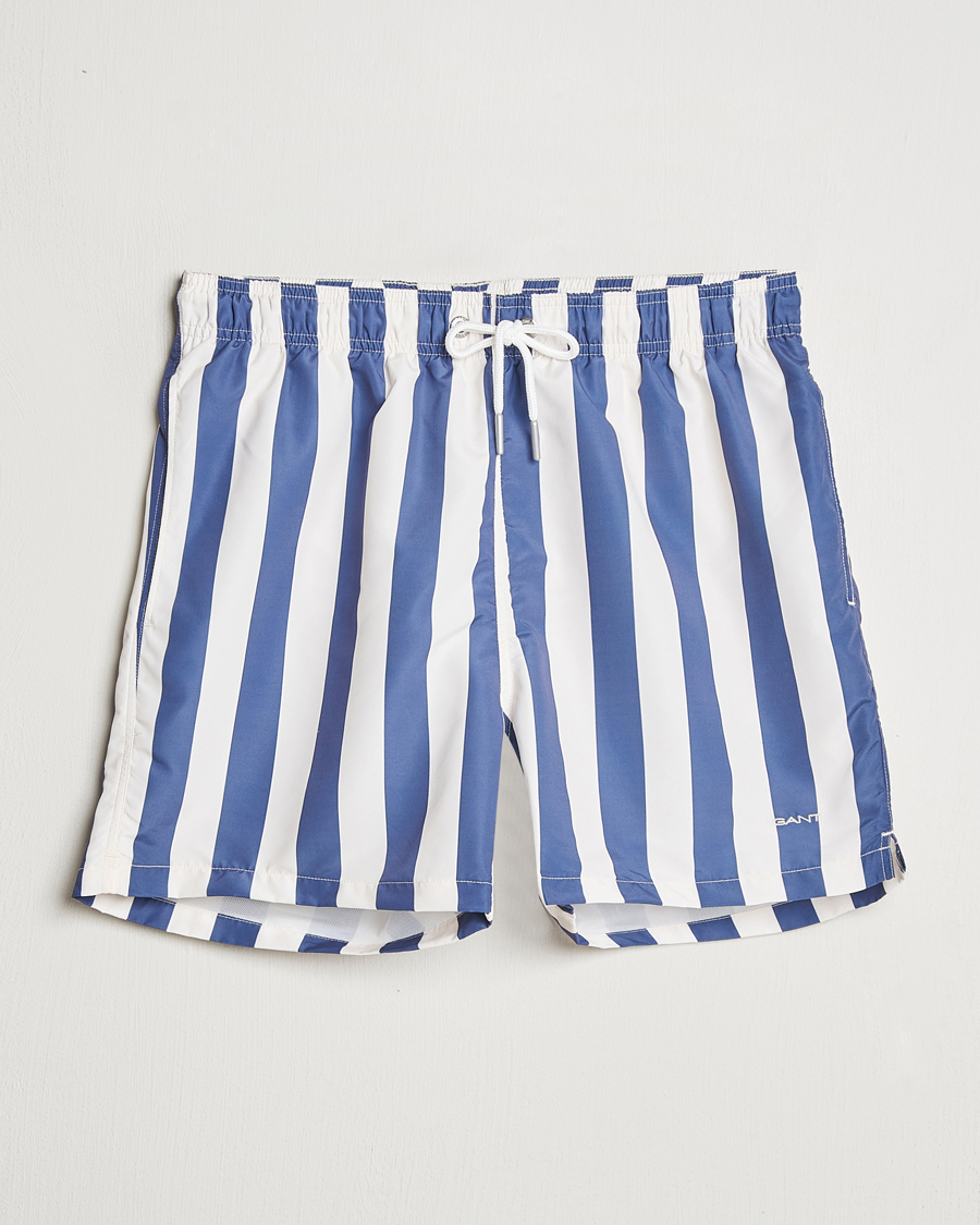 Herren | Badehosen | GANT | Blockstriped Swimshorts Dusty Navy
