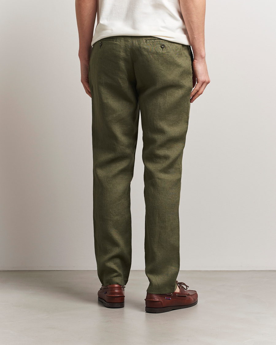 Herren | Hosen | GANT | Relaxed Linen Drawstring Pants Juniper Green