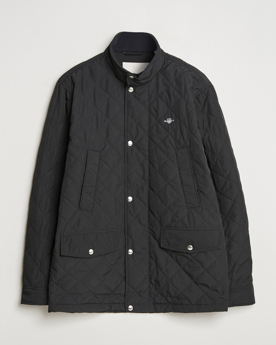 Herren | Jacken | GANT | Quilted Windcheater Mid-Length Jacket Black