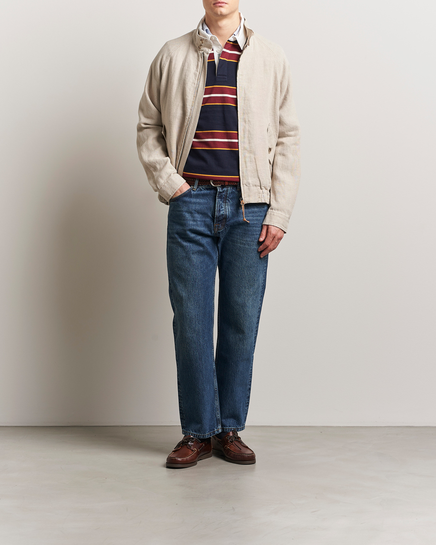 Herren | Jacken | GANT | Linen Harrington Jacket Dry Sand