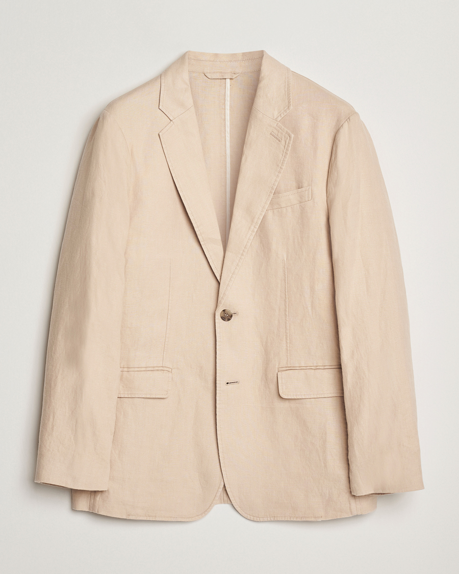 Herren | Sakkos | GANT | Slim Fit Garment Dyed Linen Blazer Dry Sand