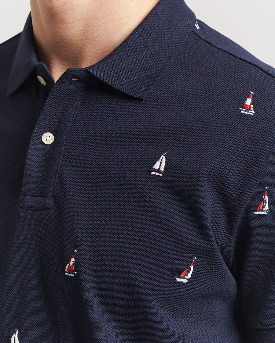 Herren | Poloshirts | GANT | Embroidered Sailing Polo Evening Blue