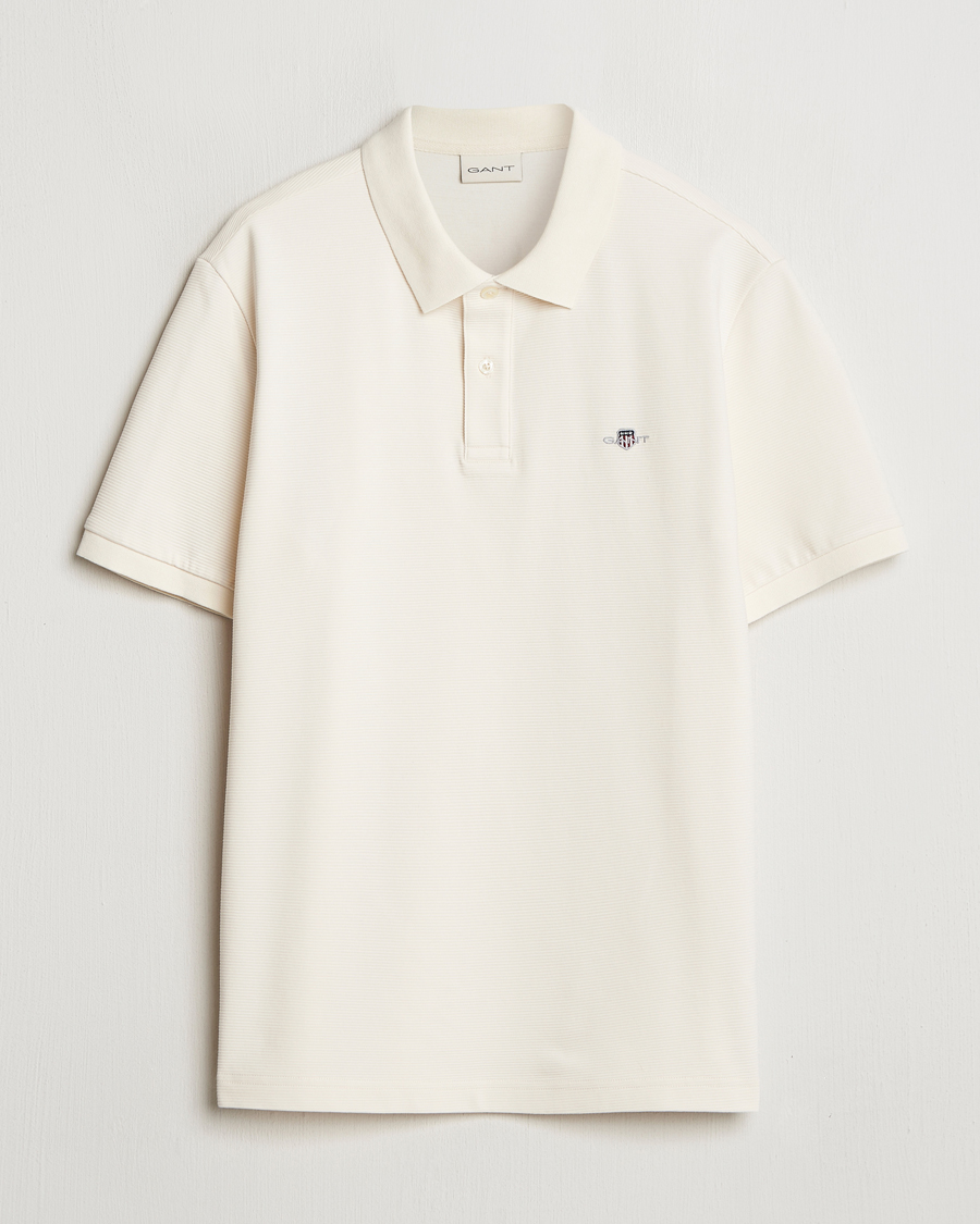 Herren | Poloshirts | GANT | Textured Polo Cream