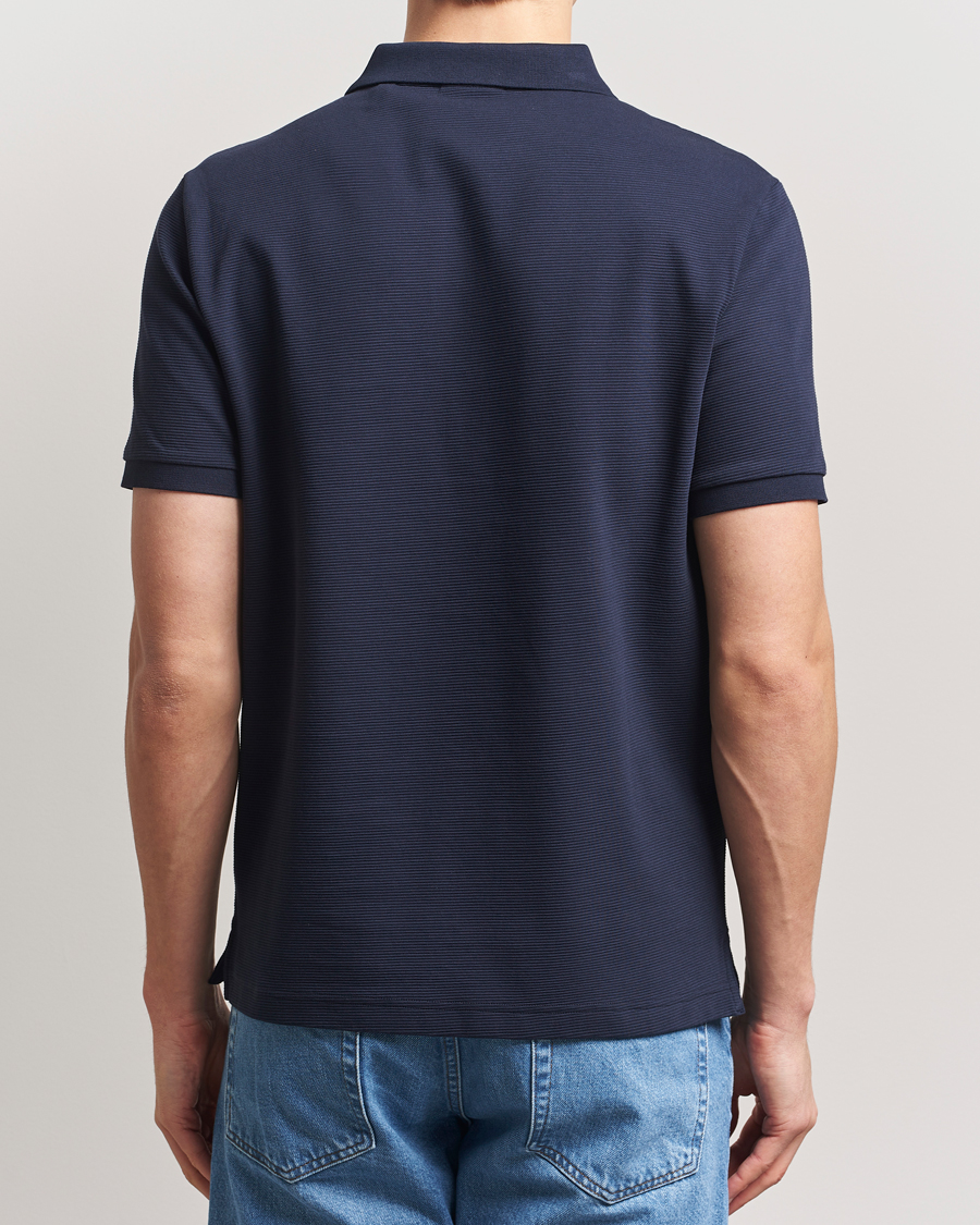 Herren | Poloshirts | GANT | Textured Polo Evening Blue