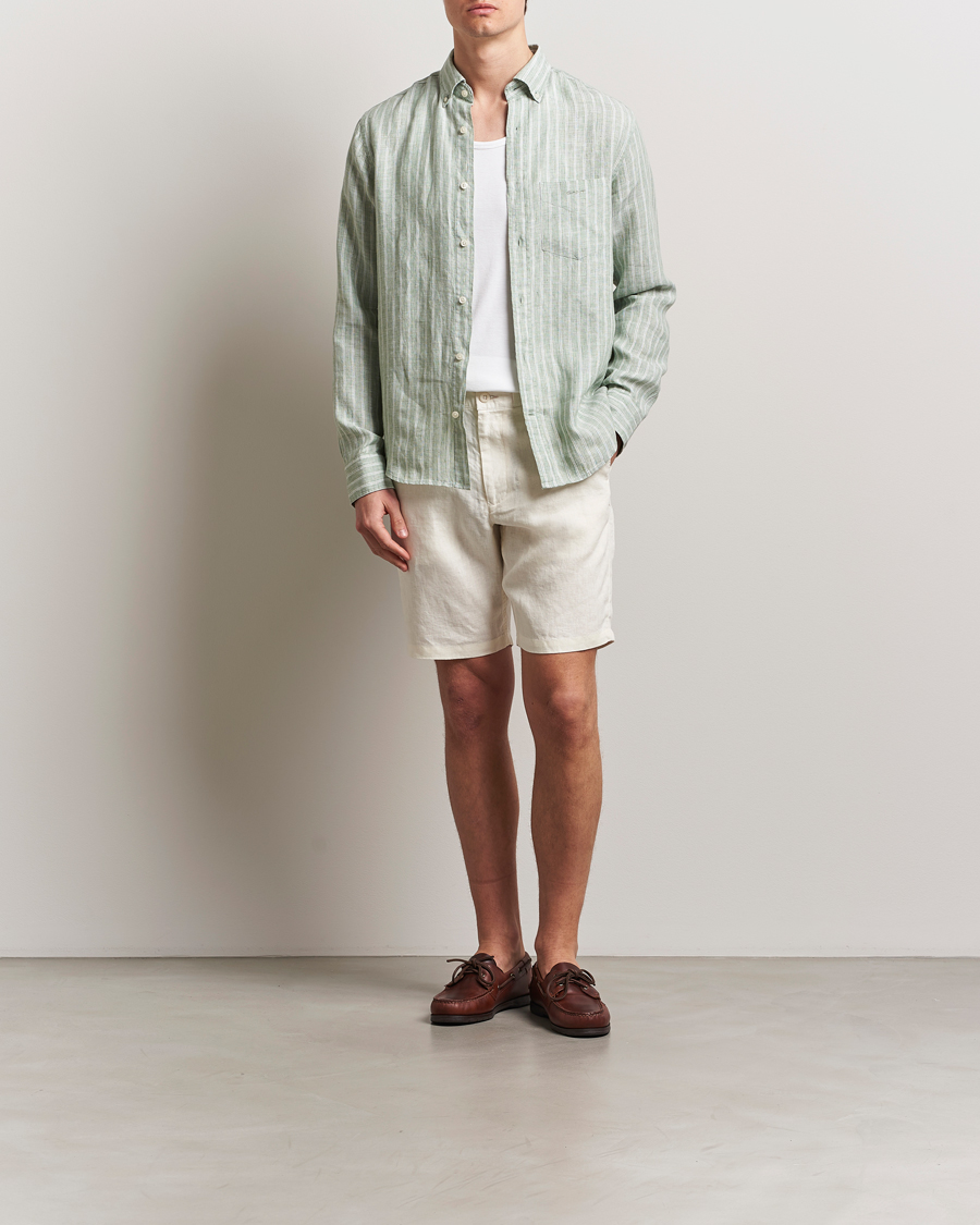 Herren | Shorts | GANT | Relaxed Linen Drawstring Shorts Cream
