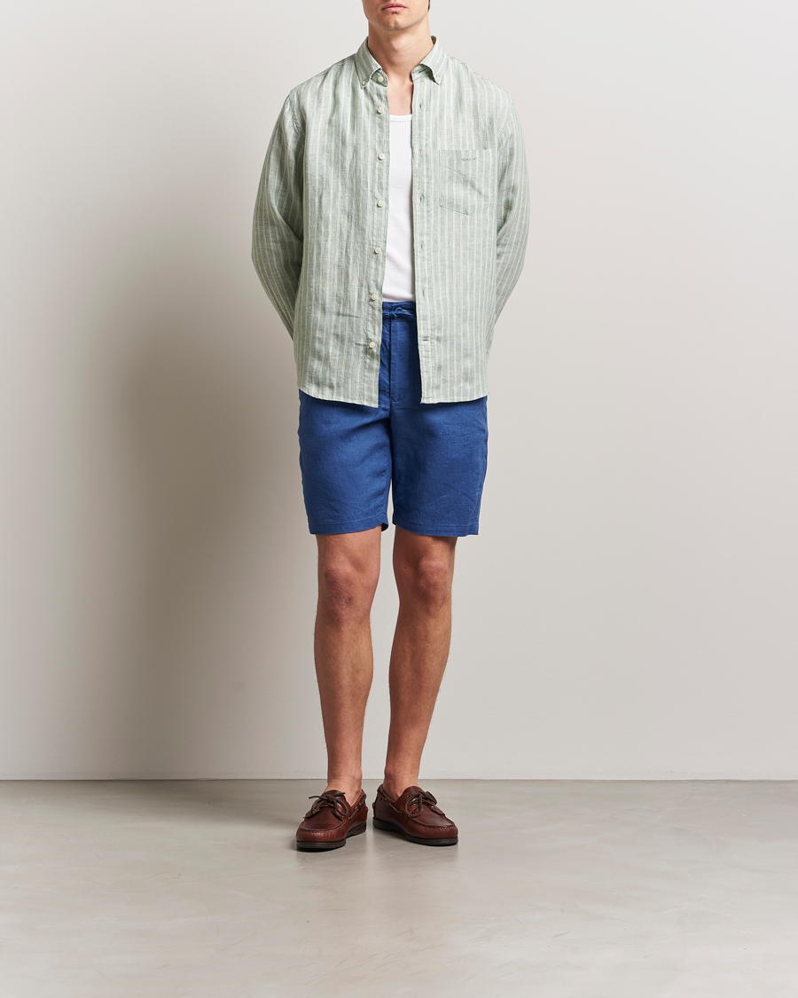Herren | Shorts | GANT | Relaxed Linen Drawstring Shorts Rich Blue