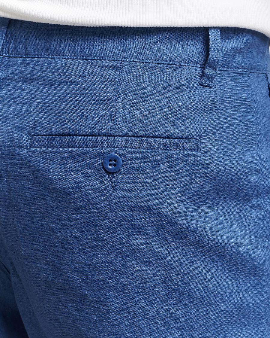 Herren | Shorts | GANT | Relaxed Linen Drawstring Shorts Rich Blue